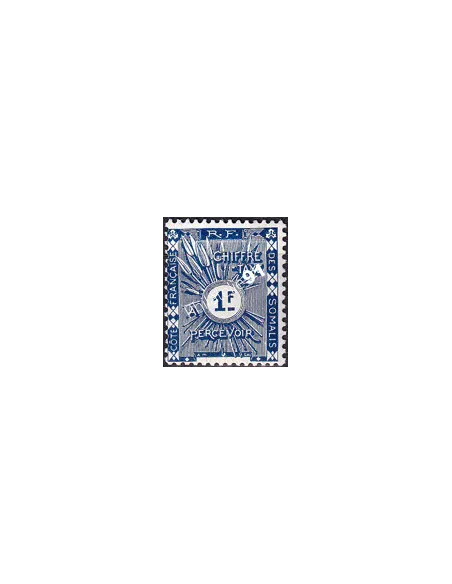 COTE DES SOMALIS, Taxe n° 8 charnière, timbre colonies françaises