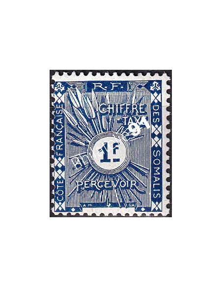 COTE DES SOMALIS, Taxe n° 8 charnière, timbre colonies françaises