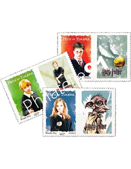 Timbres autoadhésifs n° 4024A à 4026A - Fête du timbre. Harry Potter