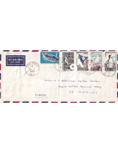 TAAF, Enveloppe oblitérée pour Versailles, Lettres Dom-Tom