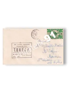 Nouvelle-Calédonie, Enveloppe 1er vol par "T.R.A.P.A.S", lettres Dom-Tom