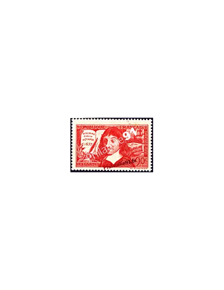 Timbre de France n° 341 - René Descartes, Discours sur la méthode