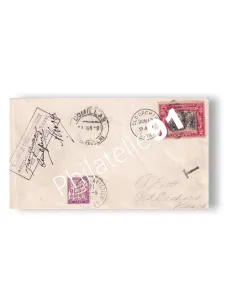 Enveloppe 1er vol français sans escale "USA-France", lettres France