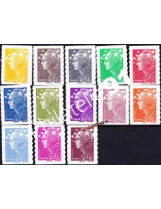 ADH. n° 208 à 218 + 175a et 179a - Marianne de Beaujard. Série de 13 timbres