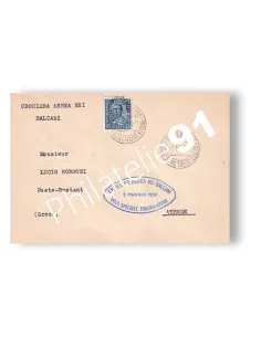 Albanie, Enveloppe 1er vol Spécial "Tirana-Athènes", lettres Europe