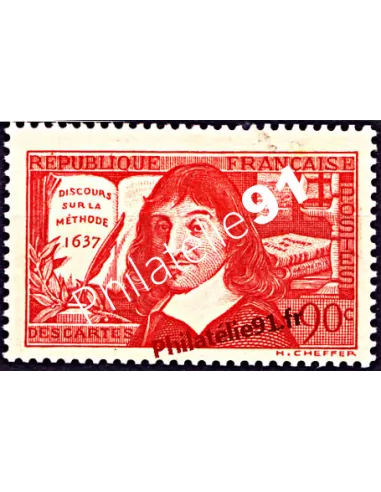 Timbre de France n° 341 - René Descartes, Discours sur la méthode