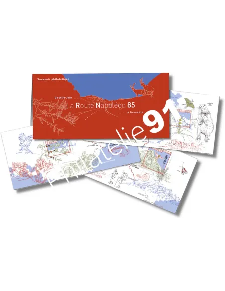 Bloc souvenir Route Napoléon, collection timbres de France