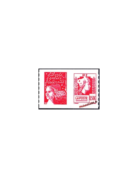 Timbre autocollant n° 43P, Marianne d'Alger, collection timbres France