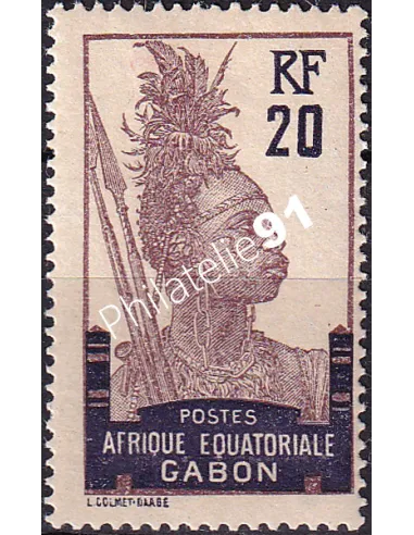 Gabon, n° 55 charnière, collection timbres Colonies