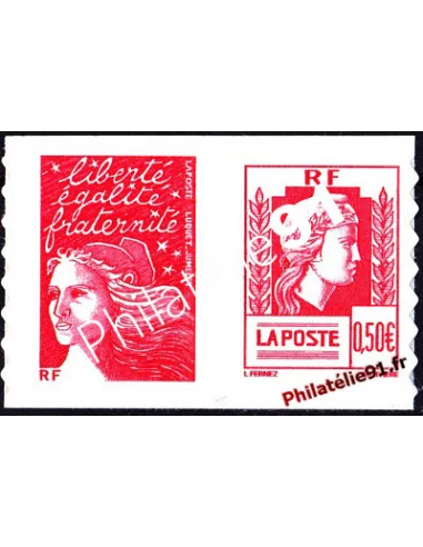 Timbre autocollant n° 43P, Marianne d'Alger, collection timbres France