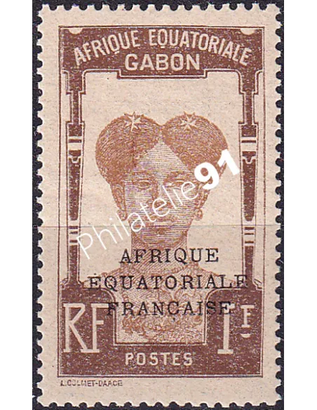 Gabon, n° 105 charnière, collection timbres Colonies