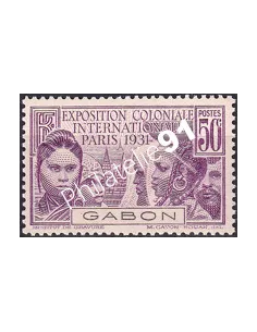 Gabon, n° 122 charnière, collection timbres Colonies