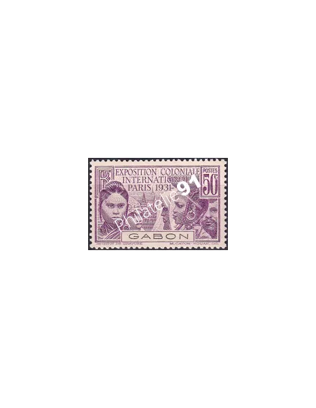 Gabon, n° 122 charnière, collection timbres Colonies