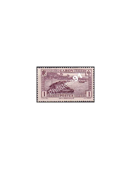 Gabon, n° 125 charnière, collection timbres Colonies