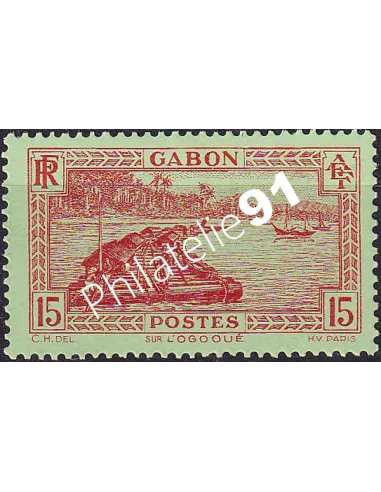 Gabon, n° 130 charnière, collection timbres Colonies