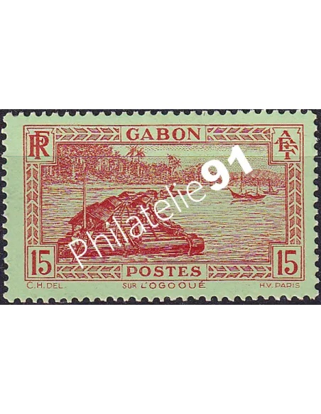 Gabon, n° 130 charnière, collection timbres Colonies