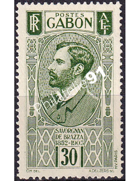 Gabon, n° 133 charnière, collection timbres Colonies