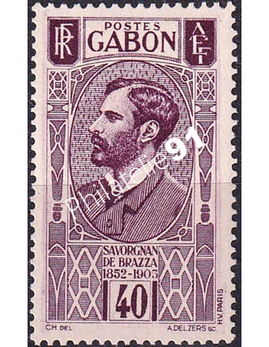 Gabon, n° 134 charnière, collection timbres Colonies