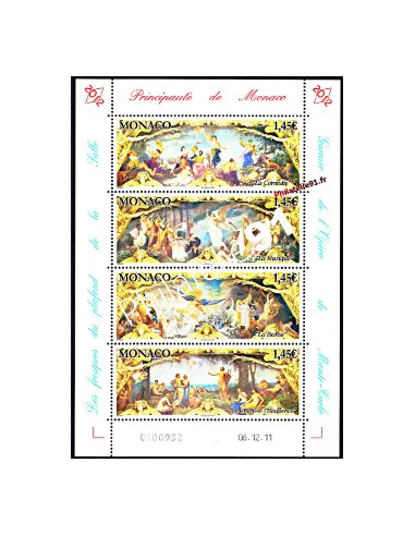 MONACO -  n°  2812 à 2815 - Feuille - Peintures