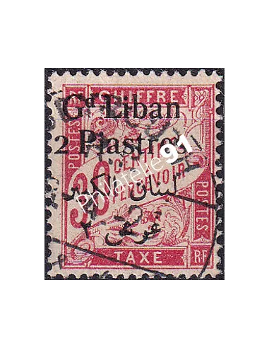GRAND LIBAN, Timbre-Taxe n° 8 oblitéré, collection timbres Colonies