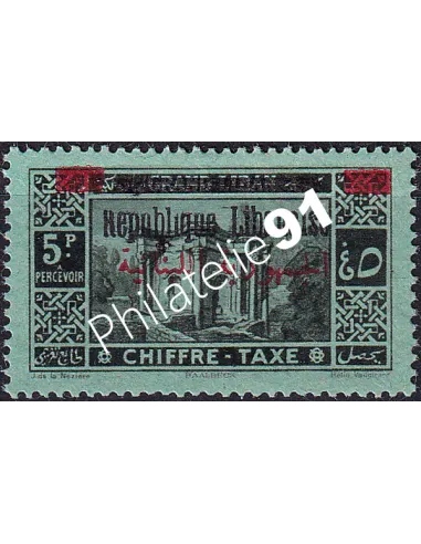 GRAND LIBAN, Timbre-Taxe n° 25 charnière, collection timbres Colonies