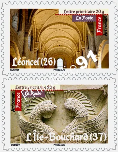 ADH. n° 456a et 459a - "Art roman en France" - la paire