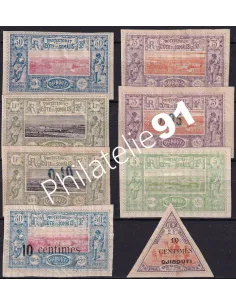COTE DES SOMALIS, Lot de timbres charnière, timbre colonies françaises