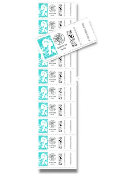 timbres de roulette Service Plus Marianne de l'Avenir, timbres France