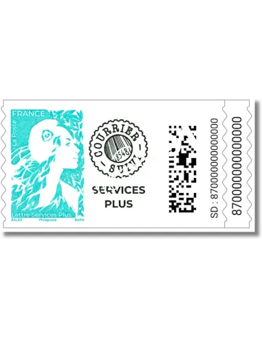 Timbre de Carnet Service Plus Marianne de l'Avenir, timbres France
