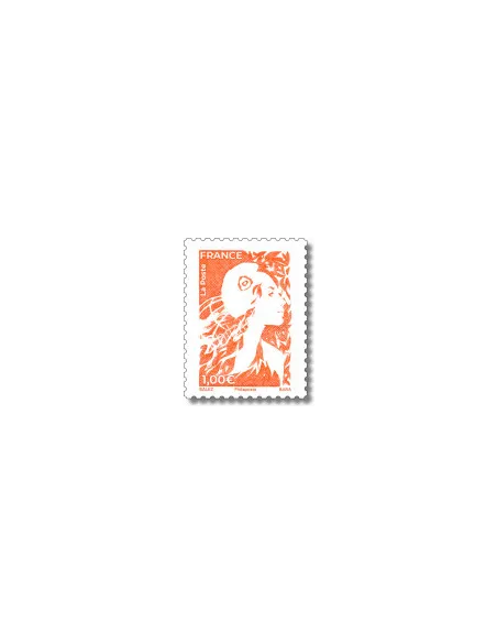 timbre n° 2357, 1,00 €, orange, Marianne de l'Avenir, timbres France