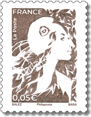 timbre n° 5728,  0,05€, bistre, Marianne de l'Avenir, timbres France