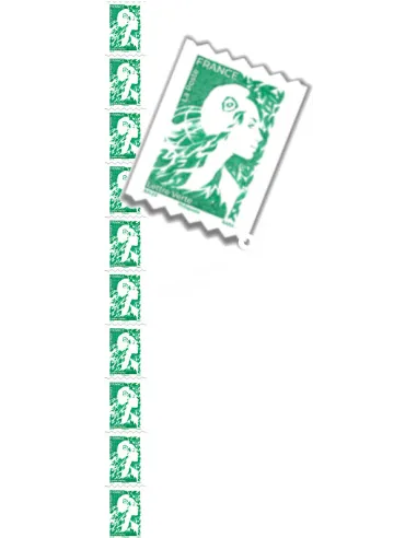 timbre ADH 2361 de roulette verte Marianne de l'Avenir, timbres France