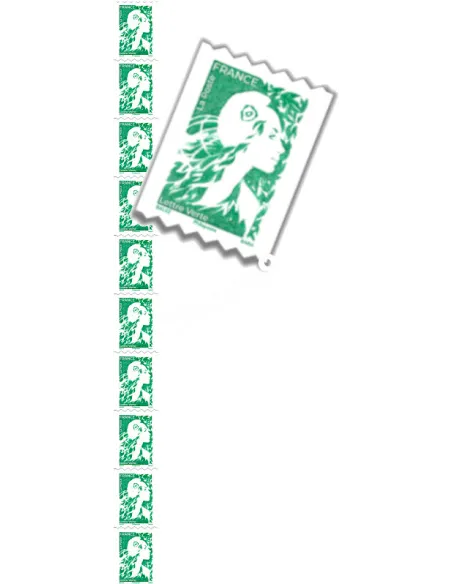 timbre ADH 2361 de roulette verte Marianne de l'Avenir, timbres France