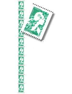 timbre n° 5733, de roulette lettre verte Marianne de l'Avenir