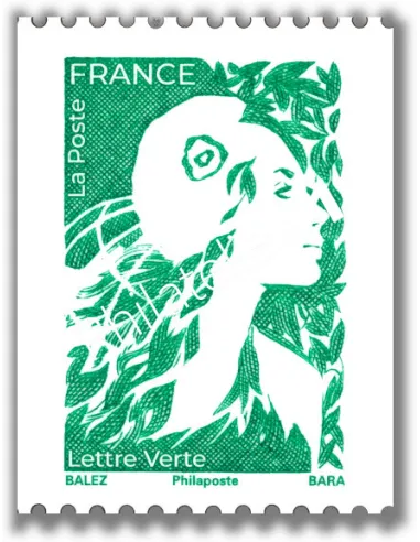 timbre n° 5733, lettre verte Marianne de l'Avenir, timbres de France