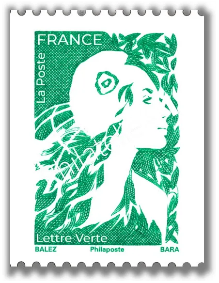 timbre n° 5733, lettre verte Marianne de l'Avenir, timbres de France
