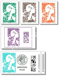 timbres 5728 à 2732, Marianne de l'Avenir 2023, timbres France