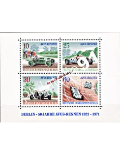 Timbres d'ALLEMAGNE BERLIN, bloc n° 3, Courses automobiles
