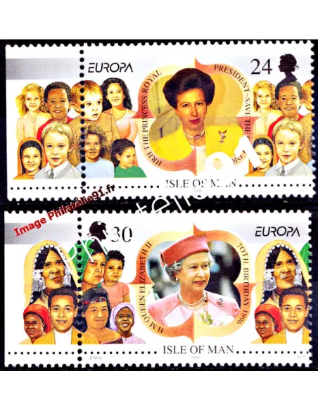 Ile DE MAN, n° 712 à 713, EUROPA 1996, collection timbres Europe