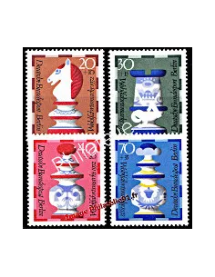 Timbres de BERLIN - n°  400 à 403 - Pièces de jeu d'échecs