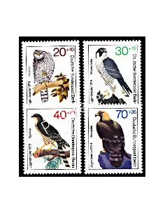 Timbres de BERLIN n° 407 à 410 - Oiseaux rapaces