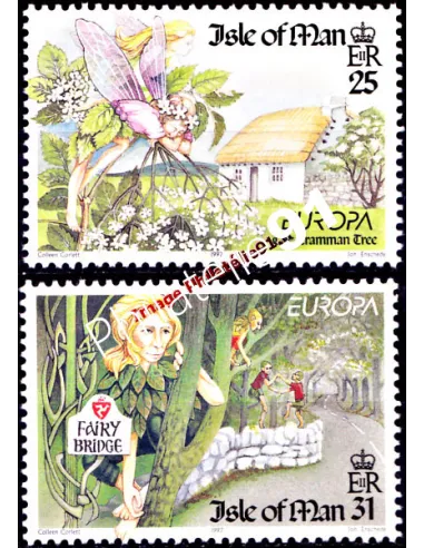 Timbres neufs d’île DE MAN n° 758 à 759 - EUROPA 1997 - Contes et Légendes