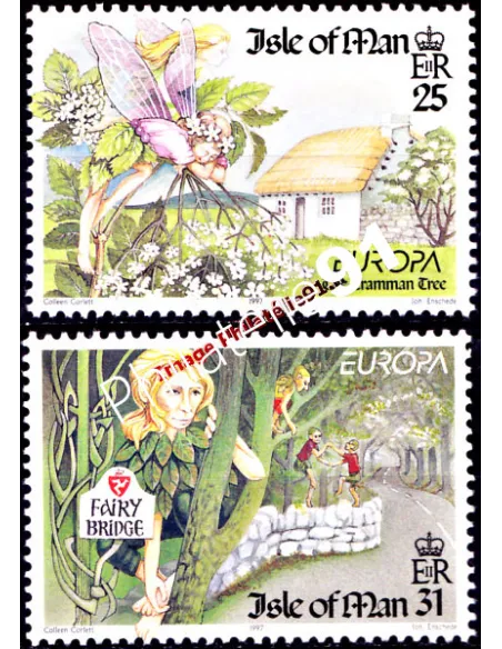 Timbres neufs d’île DE MAN n° 758 à 759 - EUROPA 1997 - Contes et Légendes