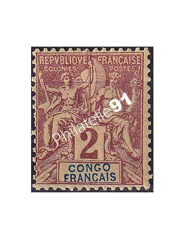 Congo, n° 13 charnière, timbres des colonies françaises