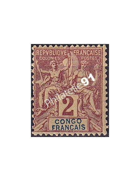 Congo, n° 13 charnière, timbres des colonies françaises