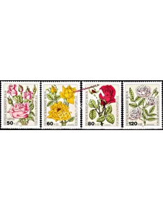 Timbres de BERLIN n° 641 à 644, Roses, collection timbres d'Europe