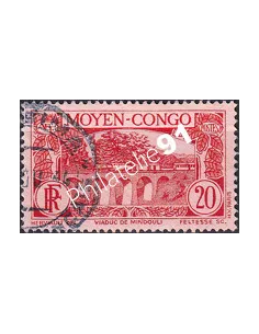 Moyen-Congo, n° 119 oblitéré, timbres des colonies françaises