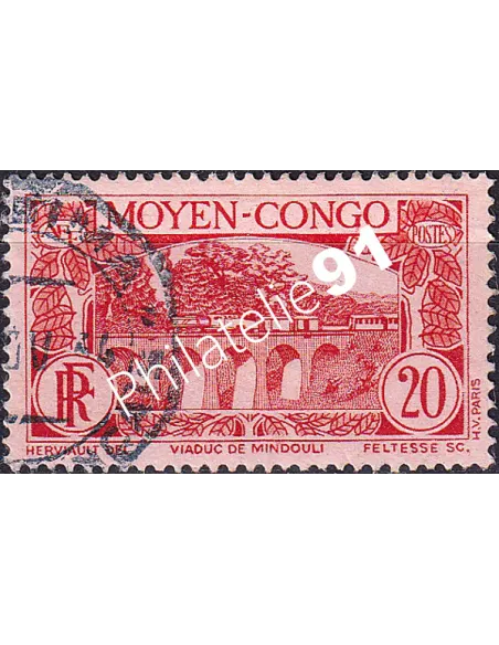 Moyen-Congo, n° 119 oblitéré, timbres des colonies françaises