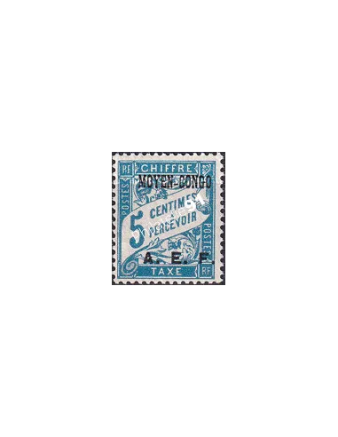Moyen-Congo, Timbre-Taxe n° 1 charnière, timbres colonies françaises