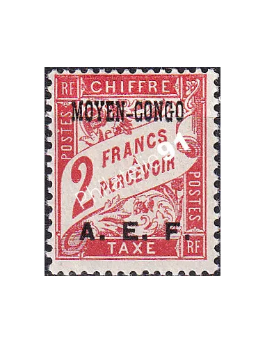 Moyen-Congo, Timbre-Taxe n° 10 charnière, timbres colonies françaises